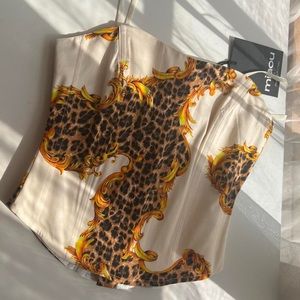 NWT MIAOU X URBAN OUTFITTERS UO EXCLUSIVE PERRIE LEOPARD CORSET